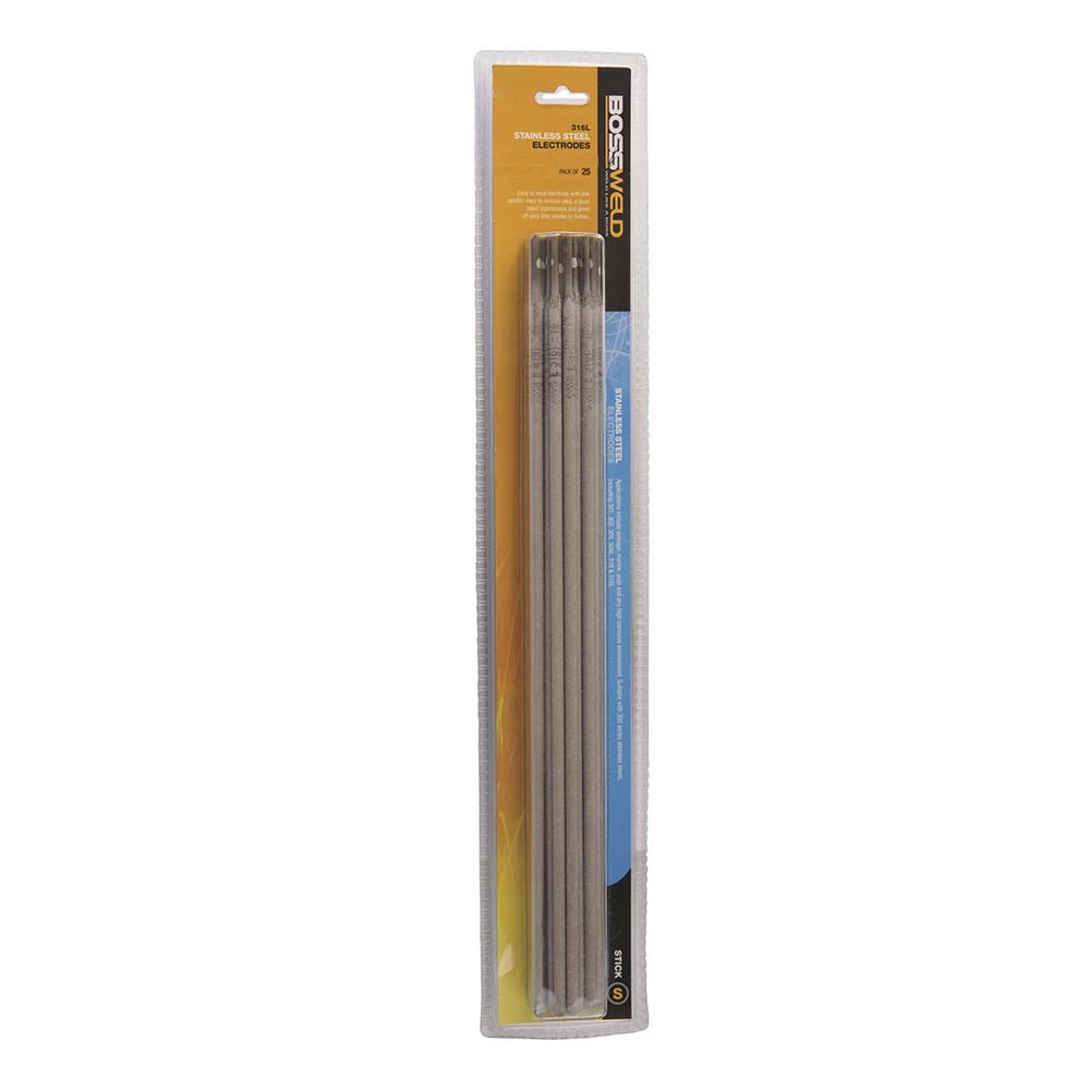Bossweld 316L Stainless Steel Electrodes Handy Pack (25 Stick, 3.2mm)