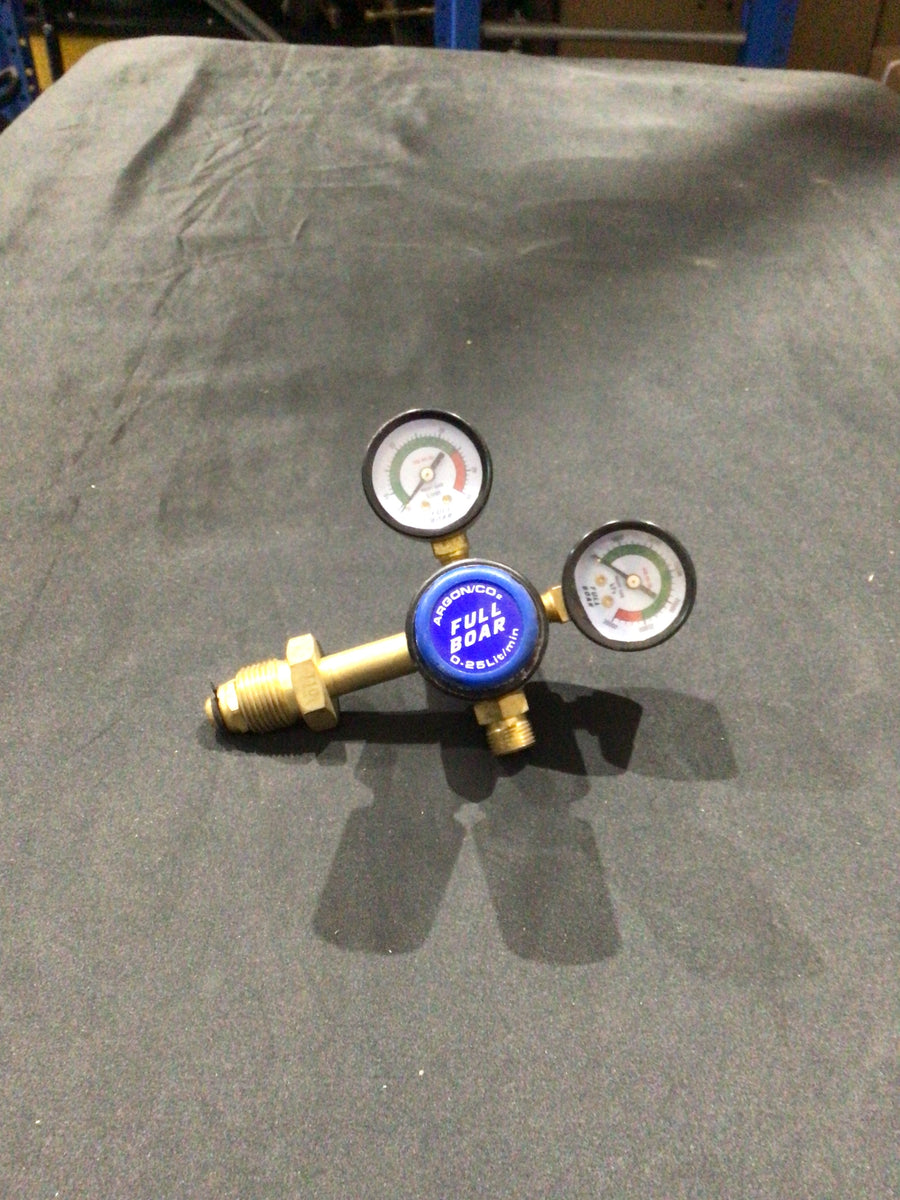 Full Boar Argon Dual Stage, Twin Gauge Regulator (side entry)