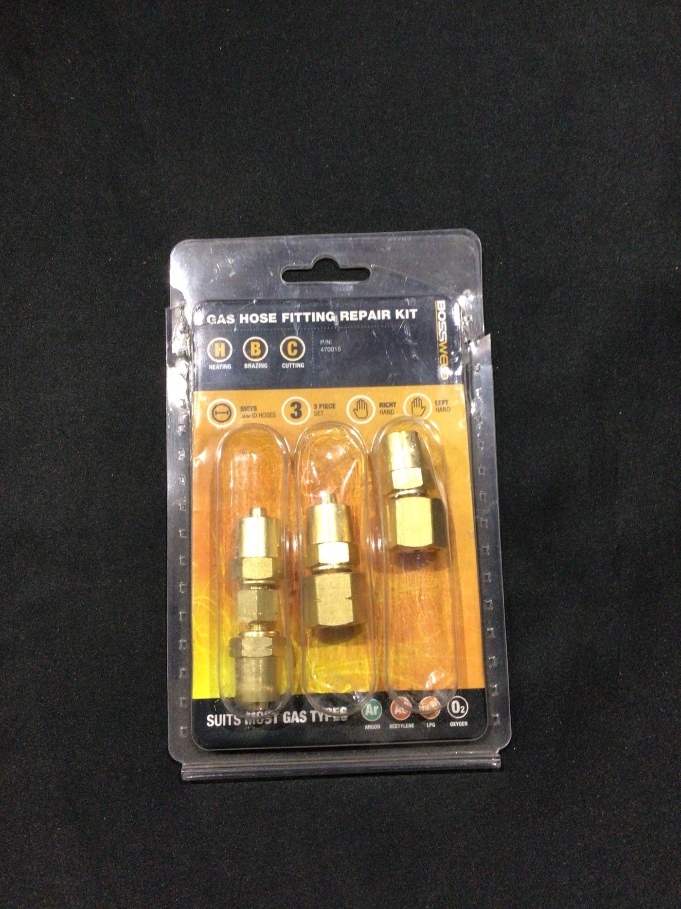 Bossweld Screw on Hose Joiners (Hose Fitting Repair Kit, Oxygen/Acetylene, 1)