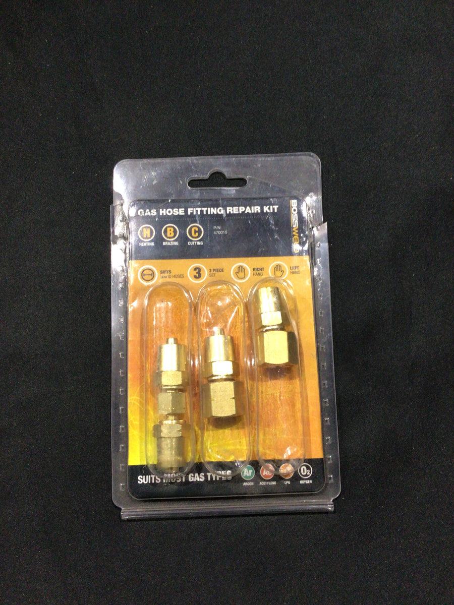 Bossweld Screw on Hose Joiners (Hose Fitting Repair Kit, Oxygen/Acetylene, 1)