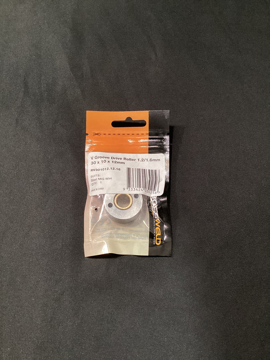 Bossweld Drive Roller 1.2/1.6mm V Groove 30 x 10 x 12mm