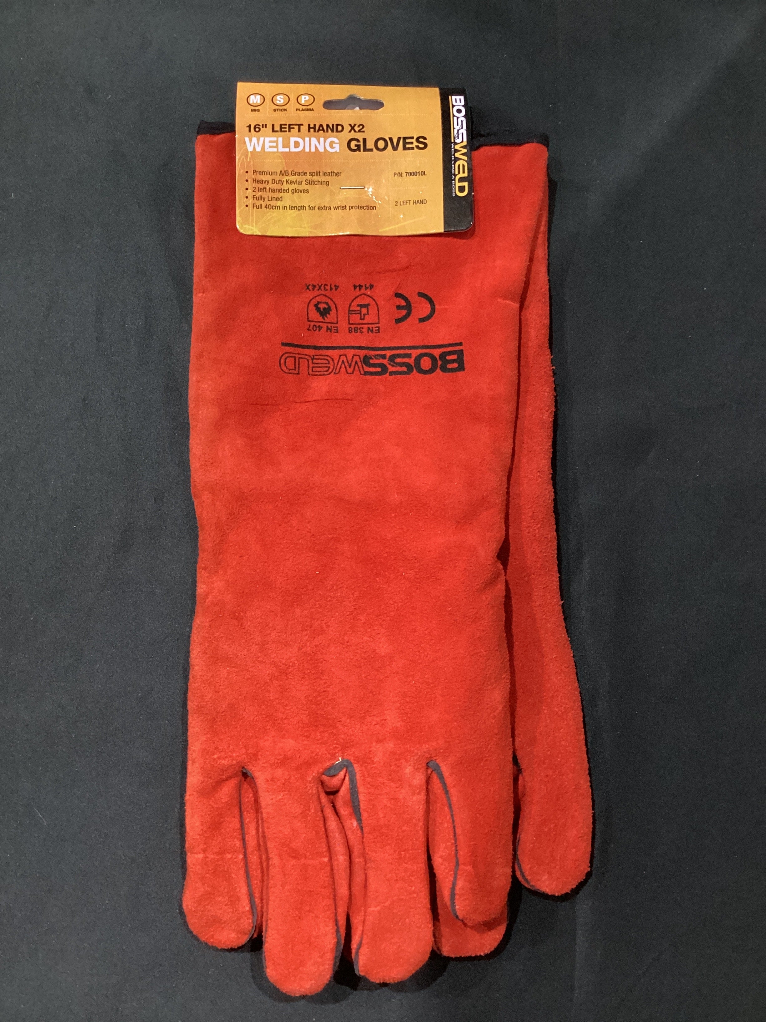 Bossweld Left Handed Red Gloves