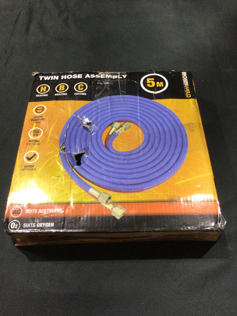 Bossweld Oxygen/Acetylene Twin Hose Assembly – 5Mt