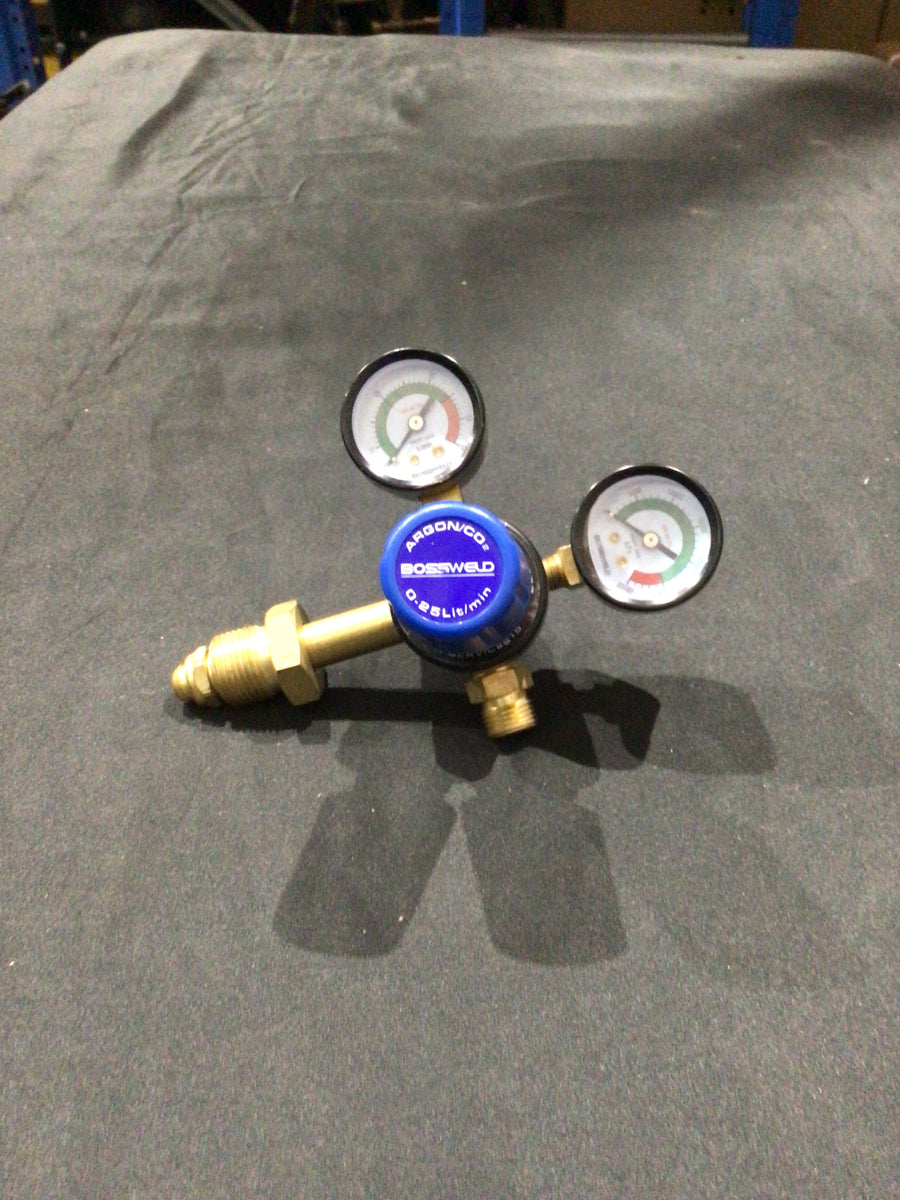 Bossweld Argon Dual Stage, Twin Gauge Regulator (side entry)
