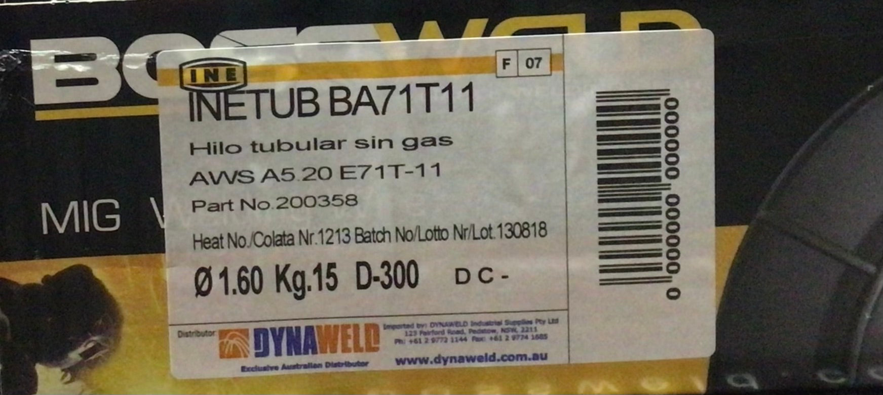 INETUB BA71-T11 1.6mm 15KG Spools