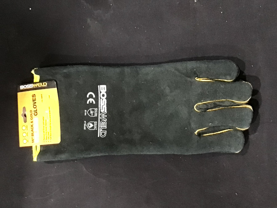 Bossweld 16" Black & Gold Welding Glove